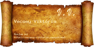 Vecsey Viktória névjegykártya